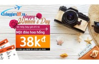 Happy Women's Day 8/3, vé máy bay giá chỉ từ một đóa hồng 38.000Đ